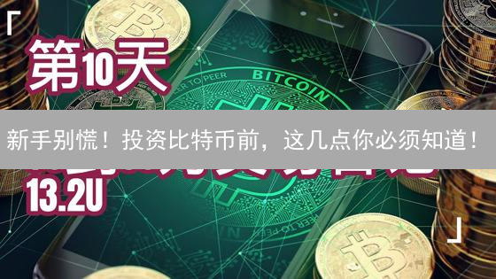 新手别慌！投资比特币前，这几点你必须知道！